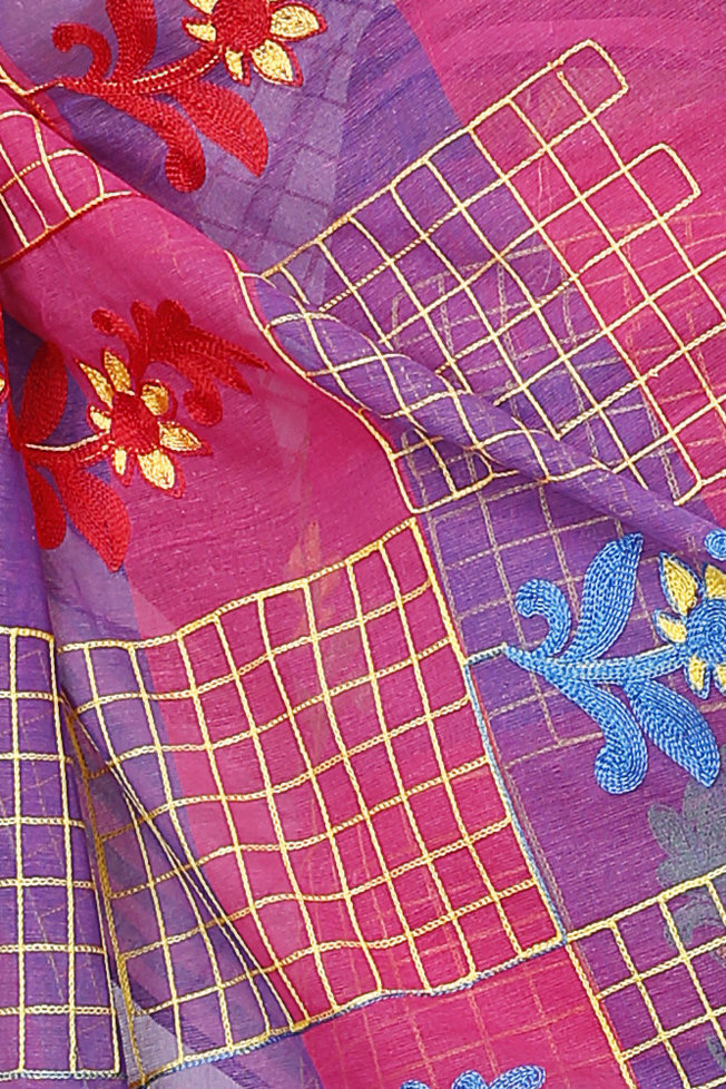 Dark Pink Pure Cotton Rivka Tant Embroidery (981)